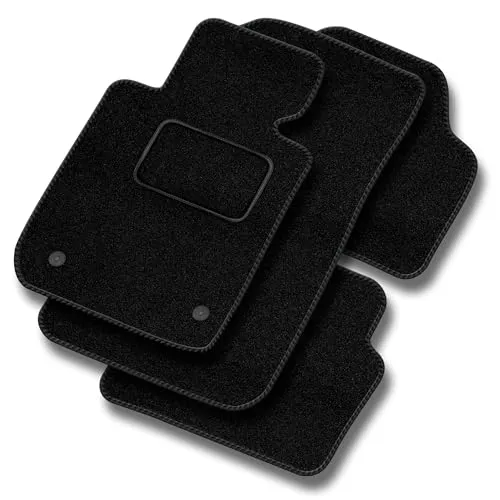 MOTOS Standard Velours-Fußmatten passend für Kia Rio III 2011-2016 - Standard, Gewebt, Schwarz fußmatten Auto - Erleben Sie neuen Fahrkomfort mit einem Automatten Satz für Ihr Auto