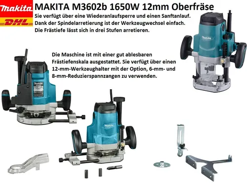 Makita Fräsmaschine 1.650 W 12 mm SAR Marke