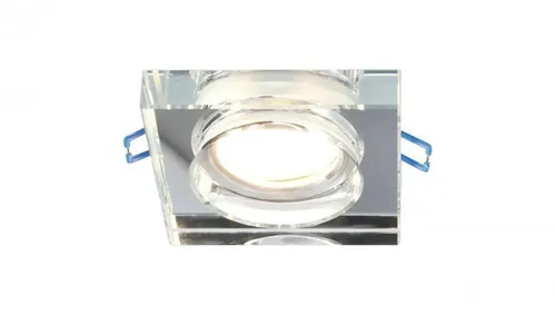 Punktowa oprawa sufitowa wpuszczana CRYSTAL Grande Silver IP20 kwadratowa szkło