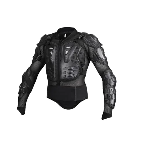 Protektorenjacke AHP Protektorenweste Protektor Körperschutz Motorrad Motocross Schwarz (M)