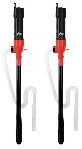 AGT Dieselpumpe: 2er-Set Flüssigkeitspumpe mit Batterie, für Diesel/Wasser/Öl, 8l/Min. (Pumpen, Benzin-Pumpe, Fasspumpe)