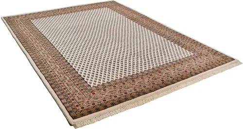 THEKO Orientteppich Chandi Mir – Handgeknüpft aus reiner Wolle - Hochwertiger handgeknüpfter Teppich mit zeitlosem Mir-Muster. Ideal für klassische und moderne Einrichtungen. Ein Kunstwerk, das Tradition und Eleganz vereint.