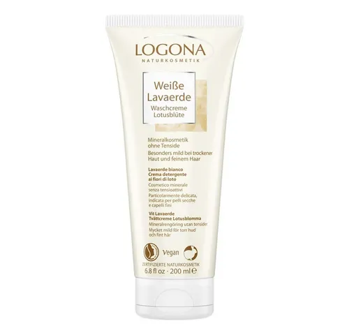 LOGONA Haarshampoo Lavaerde Weiß - Waschcreme Lotusblüte 200ml