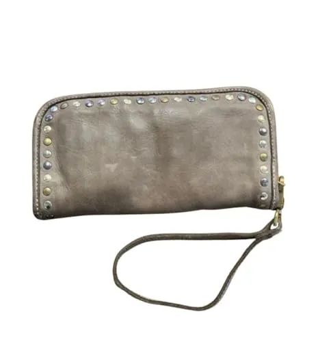 BOZANA Berlin Romy Taupe Wallet sheep Leather Leder Portemonnaie Geldbörse Clutch