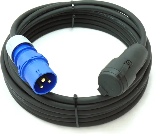 CEE Stecker auf Schuko Adapterkabel 50m H07RN-F 3G2,5 - Hochwertiges 50m Adapterkabel für vielseitige Anwendungen, spritzwassergeschützt und robust, ideal für den Einsatz im Bauwesen und im Freien.