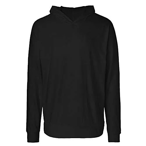 Unisex Jersey Hoodie XL in Schwarz - Kapuzenpullover aus 100% Bio-Baumwolle, fair produziert. Bequem mit Kängurutasche, ideal für Freizeit und Sport. Hoher Tragekomfort und umweltfreundlich!
