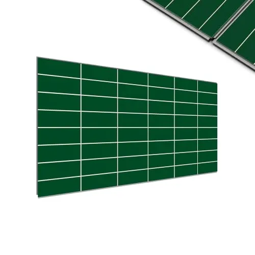 IZODEKOR SPC Wandpaneele 60x120 cm – Wasserdichte Wandverkleidung in Tiefgrün
