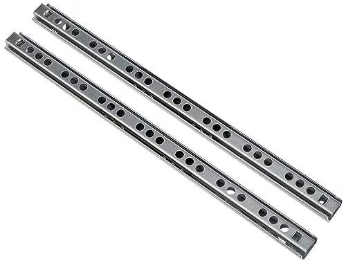 Metafranc Kugelpräzisionsteilauszug - 246 mm Länge - 17 mm Nut - 10 kg Tragkraft - Leichtes Laufverhalten - Mit Auszugsanschlag/Rollenauszug/Schubladenauszug/Schubladenschienen/380759