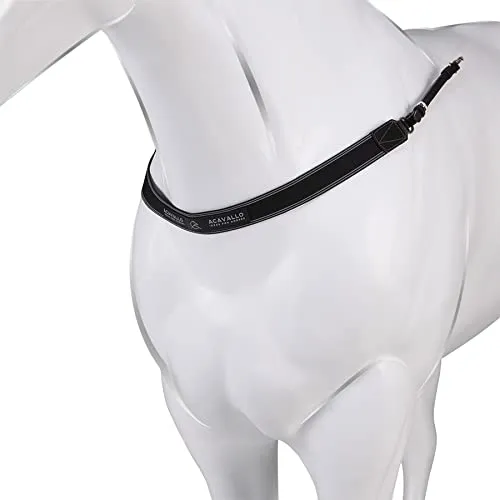 Acavallo Vorderzeug Kalbsleder mit Elastik, Größe: WB, Farbe: Schwarz - Vorderzeug & Martingales für Pferde, hochwertiges Kalbsleder mit elastischen Einsätzen für optimalen Komfort und Bewegungsfreiheit.