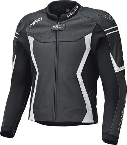 Held Street 3.0 Motorrad Lederjacke, schwarz/weiß, 50 - Schutzjacke für Motorradfahrer, aus hochwertigem Leder, bietet optimalen Schutz und Stil auf der Straße.
