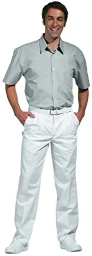 Leiber Herrenhose weiß Größe 48 - Wanderhosen für Herren, Bundfaltenhose in klassischem Weiß für komfortable Bewegungsfreiheit und stilvolles Wandern.