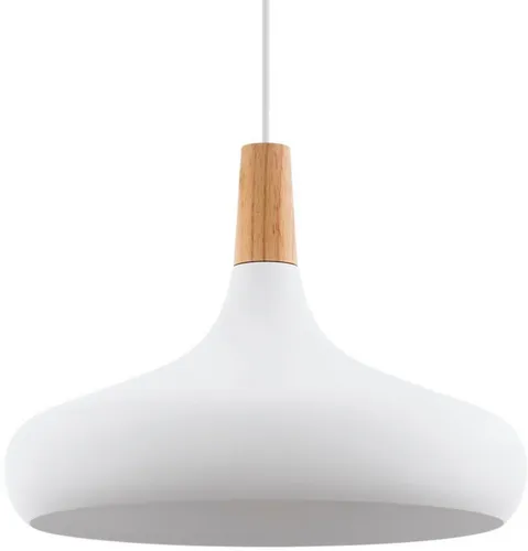 EGLO Pendellampe Sabinar - Stilvolle Hängelampe aus Stahl und Holz - Lampen - FSC zertifizierte Pendelleuchte mit modernem Materialmix, ideal für Vintage und moderne Einrichtungen. Ein echter Blickfang für jeden Raum!