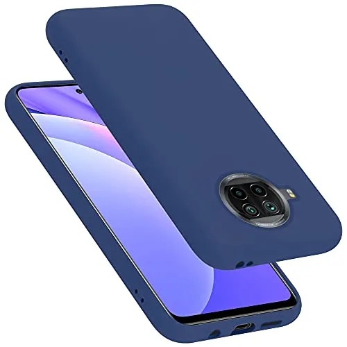 Cadorabo Hülle kompatibel mit Xiaomi Mi 10T LITE Hülle Silikon Handyhülle für Mi 10T LITE Case aus flüssigem Silikon- Kratzfeste und stoßfeste dünne TPU Schutzhülle - Liquid BLAU