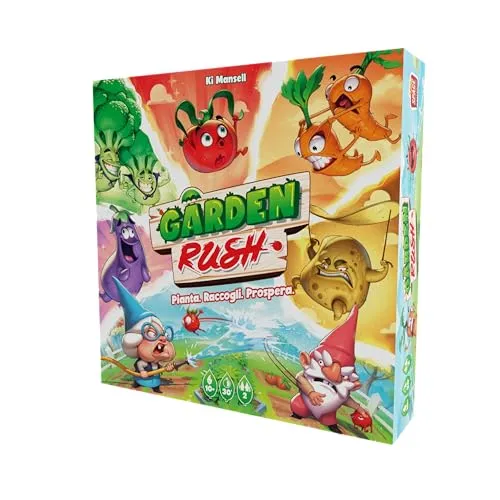 Asmodee, Garden Rush, Brettspiel, ab 10 Jahren, 2 Spieler, italienische Ausgabe