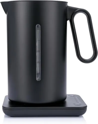 Wilfa Svart Format Wasserkocher 1,25 Liter - 2.200 Watt mit manueller Temperaturregelung, hält Wasser bis zu 25 Minuten warm und ideal für perfekten Tee und Kaffee