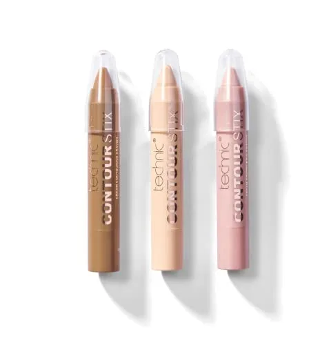 Technic Contour Stix Creme Kontur Stift IM Set - 3er-Pack Kontur-, Abdeck- und Highlighter