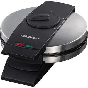 Cloer 1639SR Waffeleisen - Herzwaffeln 15,5 cm mit zuckerresistenter Antihaftbeschichtung und Backampel für perfekte Waffeln