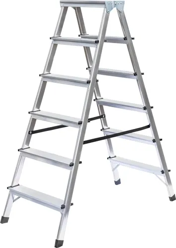 Haushaltsleiter beidseitig begehbar 2x6 Stufen