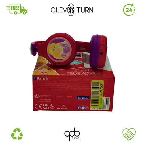 Lexibook Disney Prinzessinnen 2 in 1 Audio Kopfhörer mit Bluetooth - Kategorie: Audio-Zubehör, kabelloser Bluetooth-Kopfhörer mit Disney Prinzessinnen Design, ideal für kleine Fans und für Musikgenuss unterwegs.