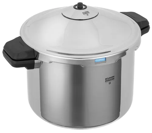 KUHN RIKON Schnellkochtopf Duromatic INOX Hotel 12,0 L - Kochtopf mit 12L Kapazität, ideal für große Familien oder Veranstaltungen, sorgt für schnelles und energiesparendes Kochen.