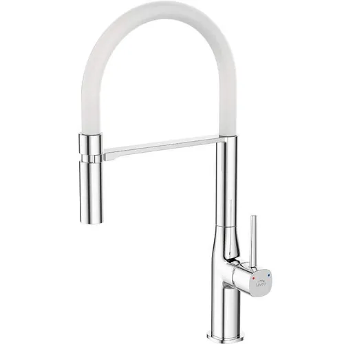 Design Spültischtischarmatur Weiß mit U-Auslauf