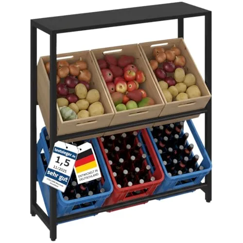 STEELSØN Macondo Getränkekistenregal in schwarz von STEELSØN