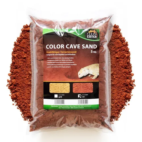 Color Cave Sand rot 5 kg Terrariensand grabfähig Lehmsand Bodengrund Terrarium