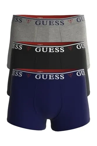 Guess Boxershorts BRIAN (3er Set) in Blau, Grau und Schwarz von GUESS