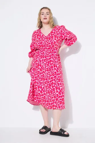 Studio Untold Midikleid Midikleid A-Line Color-Leo Puffärmel