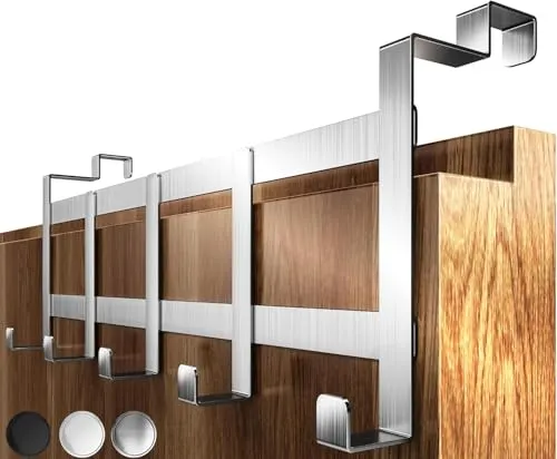 4smile Türgarderobe zum Einhängen, Edelstahl in silber von 4smile