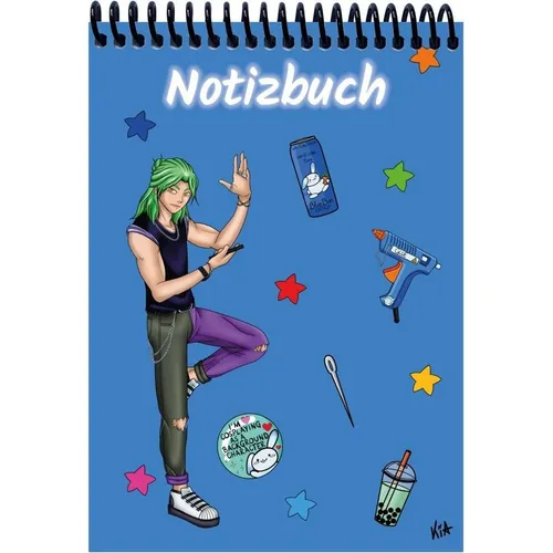E & Z A 4 Notizbuch Manga Quinn, blau, blanko (A4, Blanko) (40667948)