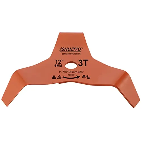 LSHUZIYU 305x4mm-3T Biege, Dorn mit Adapter 22.23-20-16mm, Mulchmesser-Klinge, Freischneiderklinge, Freischneider Sägeblatt, Unkrautklinge, Dickichtmesser, Freischneider Messer