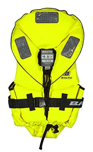 Baltic Pro Sailor 100N Kinder Feststoff Rettungsweste (Mod. 1287) für Binnengewässer und geschützte Gewässer, Farbe:gelb, Größe:03-10kg