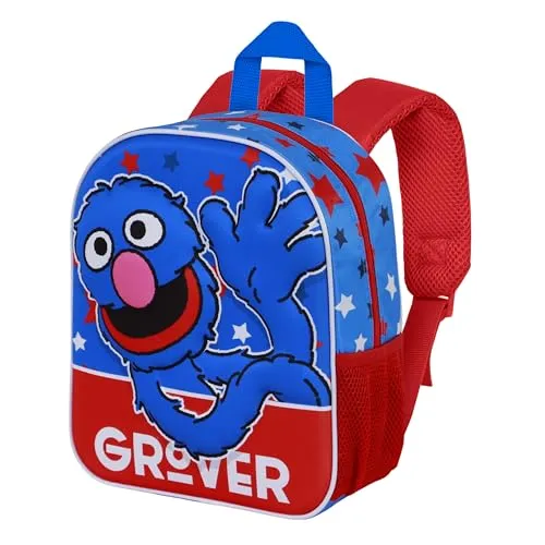 Karactermania Sesamstraße Supergrobi 2.0 Hello-Elite 3D Rucksack, Blau, 25 x 30 cm, Kapazität 7 L