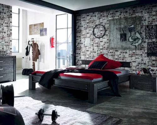 Hasena San Luca Massivholzbett Akazie Vintage Brown von Hasena