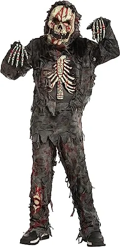 Spooktacular Creations Realistische & Scary Kinder schwarz Zombie-Kostüm für Halloween Dress Up Party, Rollenspiele, Themen-Partys-XL(12-14yr)
