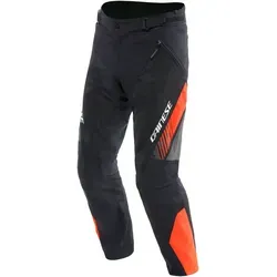 Dainese Drake 2 Air Textilhose - Wasserdicht in Schwarz/Neon-Rot - Größe 60 - Motorradhose mit modularer Bauweise, wasserdichtem AbsøluteshellTM-Innenfutter und atmungsaktiver Membrane. Ideal für sportliches Fahren und Tagestouren im Sommer.