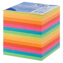 Folia Zettelklotz 9910/E/0, bunt, 700 Blatt - Notizzettelblöcke und -Spender, ungeleimt und lose, ideal für kreative Notizen oder Erinnerungen in bunten Farben.