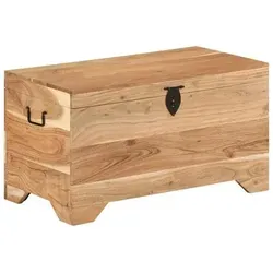 vidaXL Aufbewahrungsbox Truhe aus Massivholz - Sitzbank aus robustem Akazienholz, bietet stilvolle Aufbewahrung und Sitzgelegenheit in einem, ideal für Flur oder Garten.
