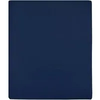 vidaXL Spannbettlaken Jersey Marineblau 100x200 cm Baumwolle 136232