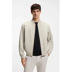 BOSS ORANGE Blouson Osruf Rippbündchen, Regular Fit, 2-wege-Reißverschluss grau XXXL (56)