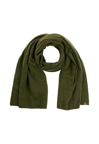 camel active Damen Strickschal aus Wollmix Oliv - Vielseitiger Strickschal in elegantem Oliv, hergestellt aus elastischem Wollmix für optimalen Tragekomfort. Mit hochwertigem camel active Markenlogo und großzügigen Maßen (180 x 55 cm) perfekt für jeden Anlass.
