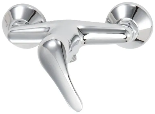 SCHÜTTE Duscharmatur ATHOS - Hochwertige Mischbatterie in Chrom - Duscharmatur für Bad mit geräuscharmer 35 mm Kartusche, langlebigen keramischen Dichtungen und einfachem Austausch. Ideal für eine komfortable Dusche.