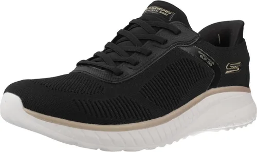 Skechers Damen Bobs Squad Chaos Current Muse Sneaker Schwarz-Gold, 39 EU - Veganer, maschinenwaschbarer Sneaker mit Fersenkissen und integriertem Memory-Schaum für höchsten Tragekomfort.