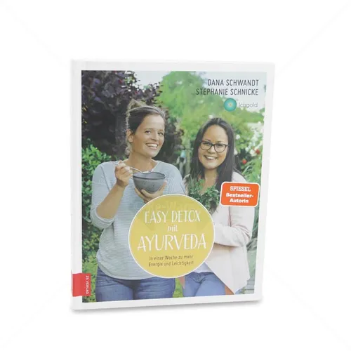 Buch Ichgold Easy Detox mit Ayurveda - Bestseller von Dana Schwandt und Stephanie Schnicke, bietet effektive Detox-Methoden mit Ayurveda für ein gesundes Leben.
