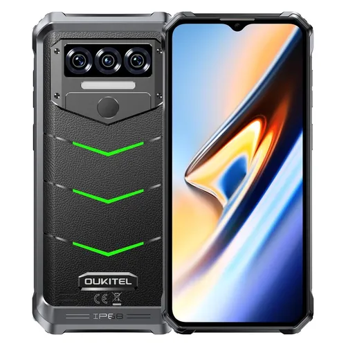 Oukitel Smartphone WP38 mit 6/256 10600mAh DS. Grün (256 GB, Grün, 6.52