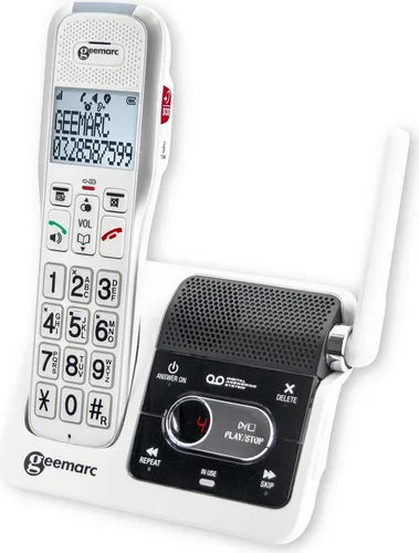 Geemarc Amplidect 595 U.L.E - Seniorentelefon mit verstärktem Klang - Festnetztelefon für Senioren mit bis zu 80 dB lautem Klingelton, SOS-Funktion und Gegensprechanlage - ideal für Menschen mit Hörverlust.