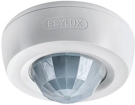 EsyLux MD 360 24 Basic Decken-Bewegungsmelder - 12m Reichweite, ideal für Treppenhausüberwachung und energiesparende Lichtsteuerung