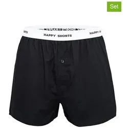 Happy Shorts 3er Pack Herren American Boxer Boxershorts - Herren-Boxershorts in innovativen Designs, 100% Baumwolle für optimalen Tragekomfort und knöpfbaren Eingriff. Erhältlich in Größen S-XXL.