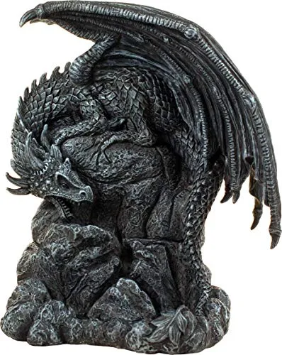 Nemesis Now Dragon Pool Backflow Incense None Räuchergefäß dunkelgrau Polyresin Drachen, Gothic